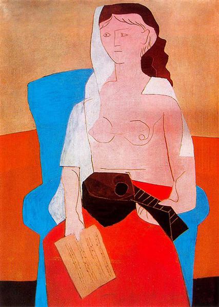 Pablo Picasso Painting Woman With Mandolin Femme A La Mandoline